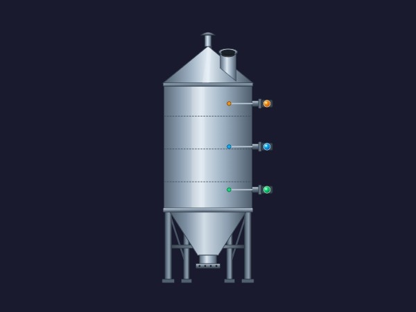Füllstandsanzeige für Lagersilo | Dynamic SVG | WinCC Unified & V8