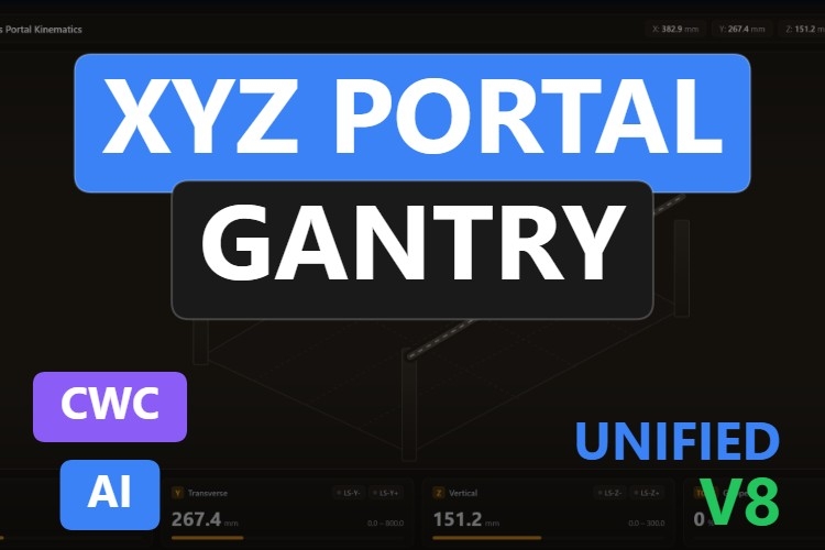 XYZ Portal Gantry | Custom Web Control | WinCC Unified & V8