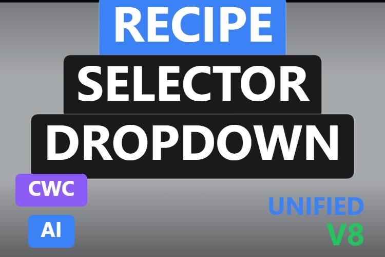 Recipe Selector Dropdown | Custom Web Control | WinCC Unified & V8