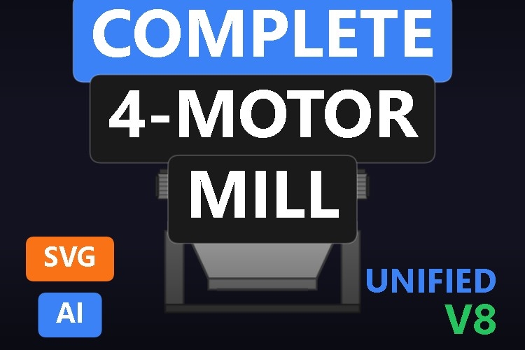Complete 4-Motor Mill | Dynamic SVG | WinCC Unified & V8