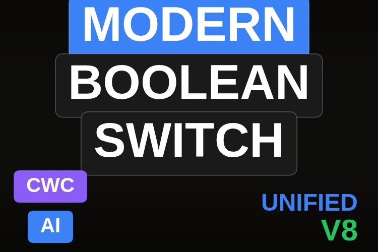 Modern Boolean Switch | Custom Web Control | WinCC Unified & V8