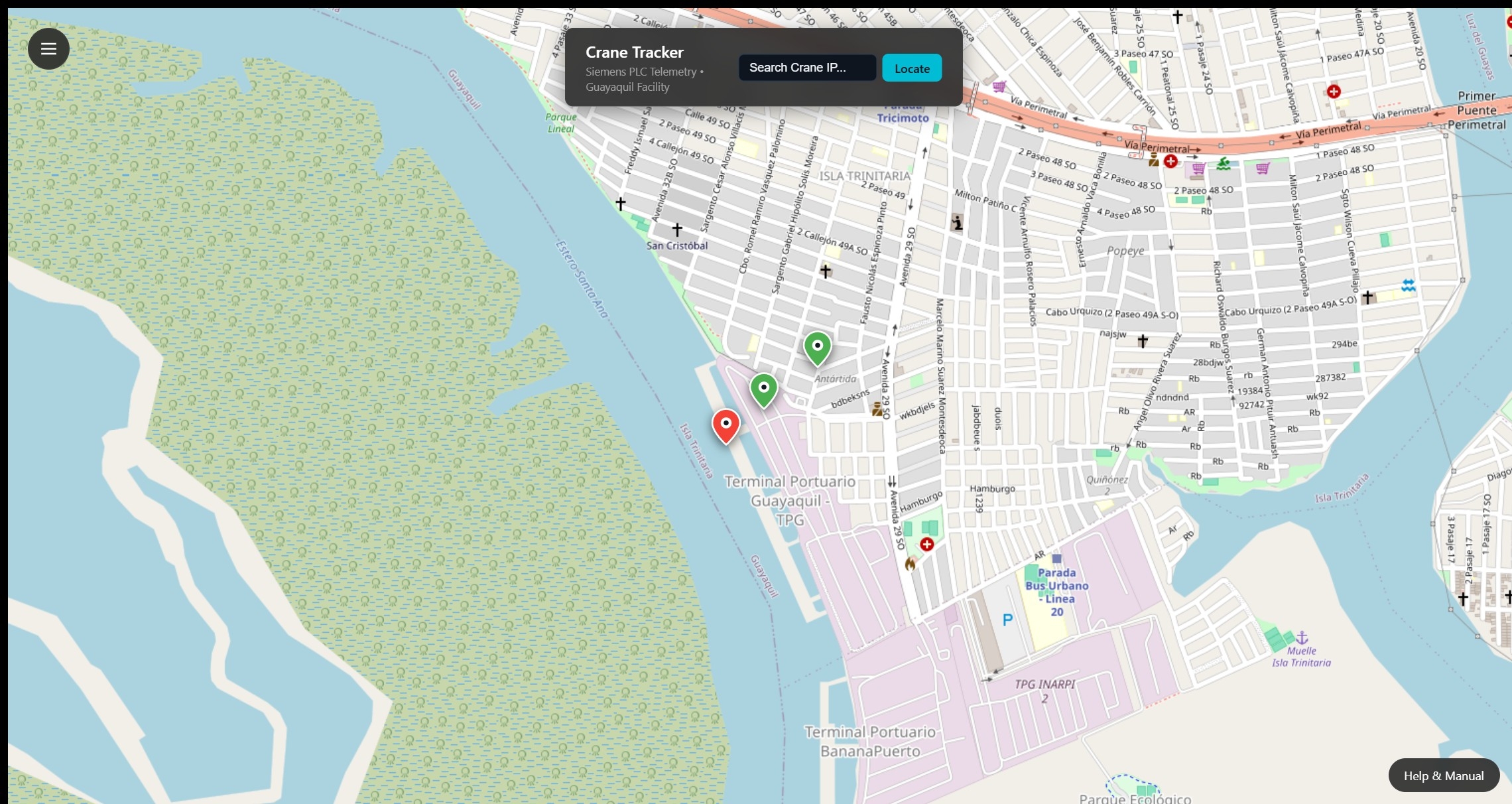 Geolocated Asset Tracker | Custom Web Control | WinCC Unified & V8