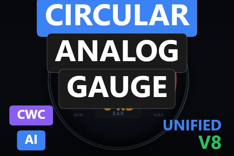 Circular Analog Gauge | Custom Web Control | WinCC Unified & V8