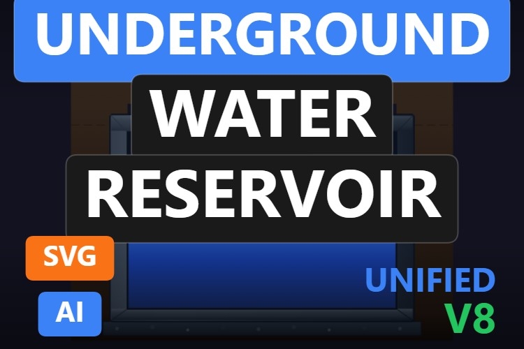 Underground Water Reservoir | Dynamic SVG | WinCC Unified & V8