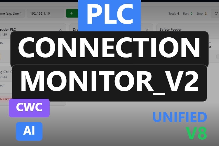 PLC Connection Monitor_V2 | Custom Web Control | WinCC Unified & V8