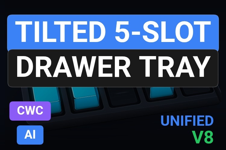 Tilted 5-Slot Drawer Tray | Custom Web Control | WinCC Unified & V8