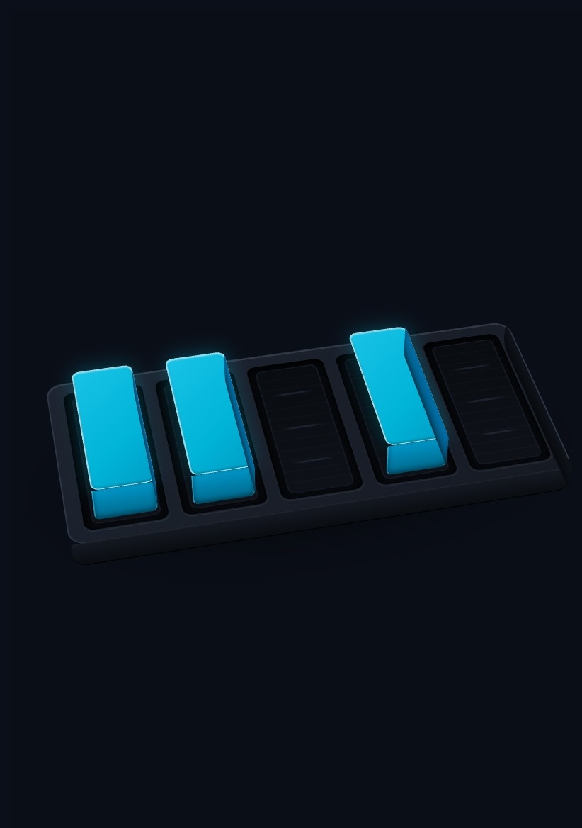Tilted 5-Slot Drawer Tray | Custom Web Control | WinCC Unified & V8