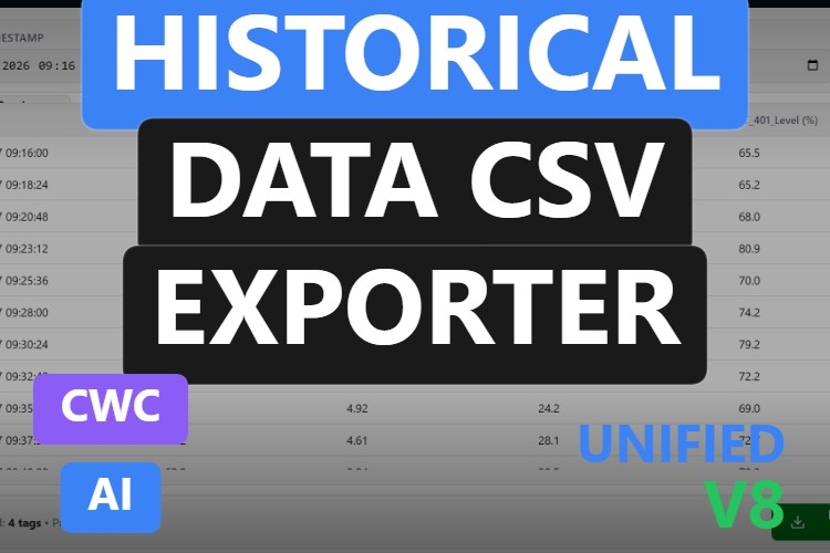 Historical Data CSV Exporter | Custom Web Control | WinCC Unified & V8