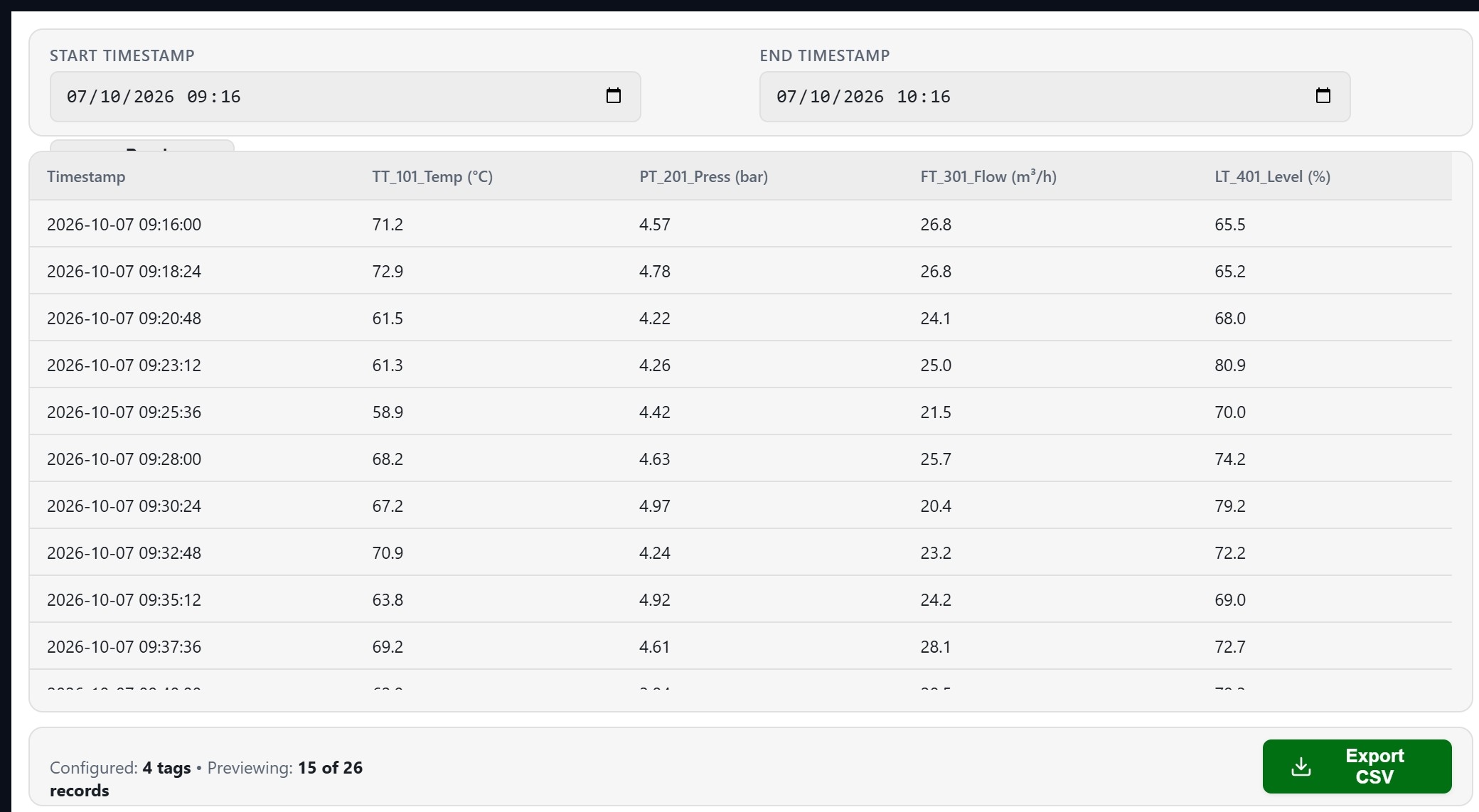 Historical Data CSV Exporter | Custom Web Control | WinCC Unified & V8