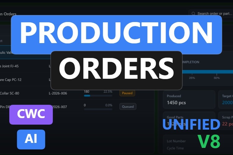 Production Orders | Custom Web Control | WinCC Unified & V8