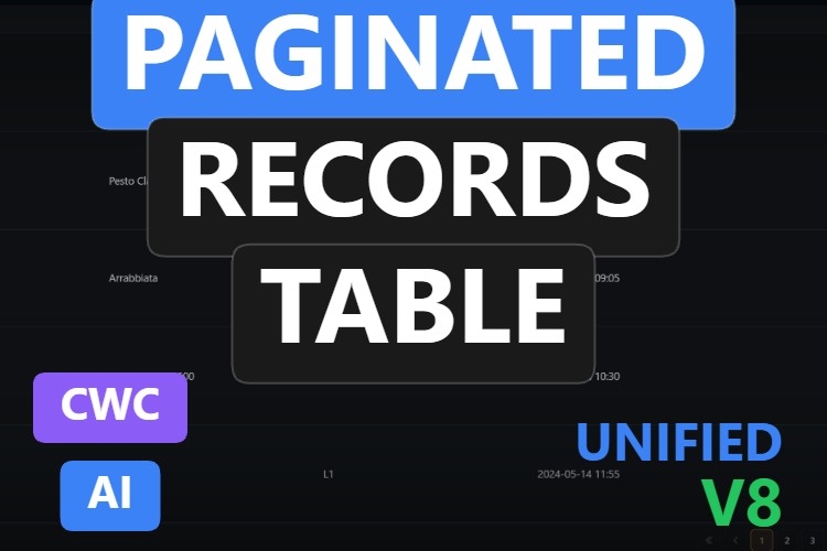 Paginated Records Table | Custom Web Control | WinCC Unified & V8