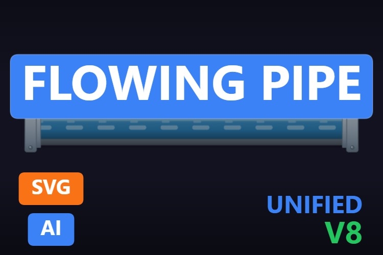 Flowing Pipe | Dynamic SVG | WinCC Unified & V8