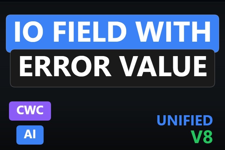 IO Field with Error Value | Custom Web Control | WinCC Unified & V8