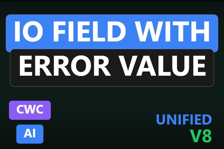 IO Field with Error Value | Custom Web Control | WinCC Unified & V8