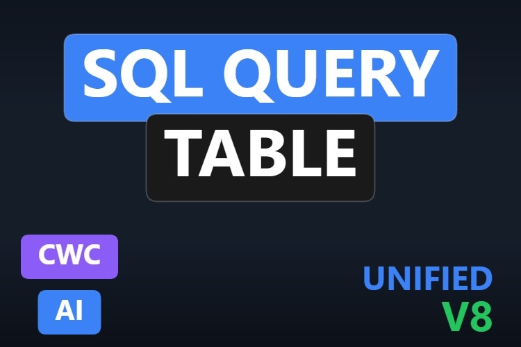 SQL Query Table | Custom Web Control | WinCC Unified & V8