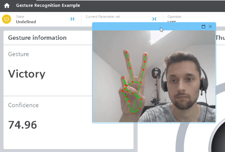 Gesture recognition  | WinCC Unified & V8