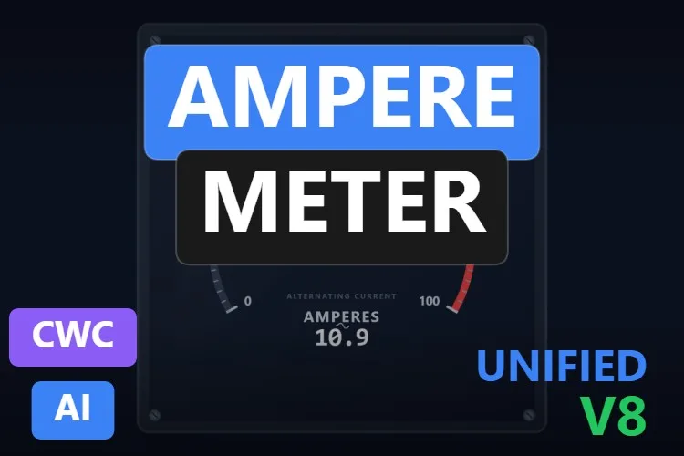 Ampere Meter : jauge Custom Web Control gratuite pour WinCC Unified et WinCC V8, vignette du catalogue