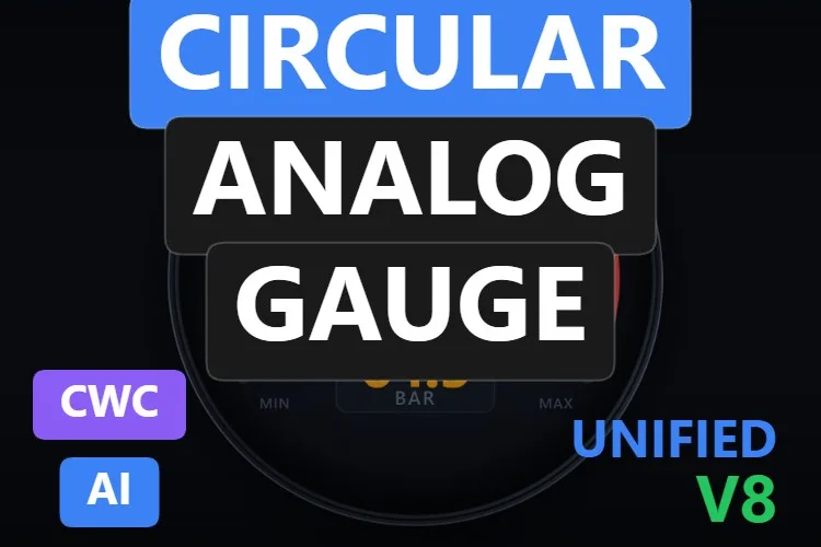 Circular Analog Gauge : jauge Custom Web Control gratuite pour WinCC Unified et WinCC V8, vignette du catalogue