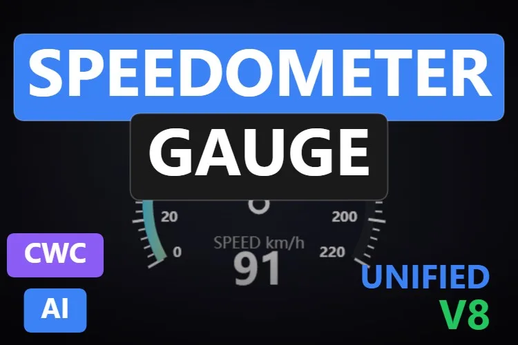 Speedometer Gauge : jauge Custom Web Control gratuite pour WinCC Unified et WinCC V8, vignette du catalogue