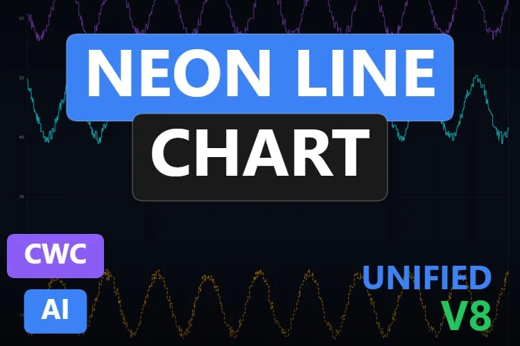 Neon line chart: kostenloses Trend-Chart Custom Web Control für WinCC Unified und WinCC V8, Vorschaubild aus dem Katalog