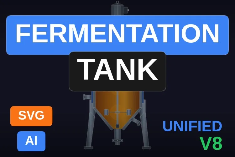 Fermentation Tank: serbatoio SVG dinamico gratis per WinCC Unified e WinCC V8, miniatura del catalogo
