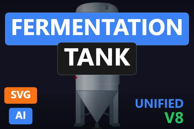 Fermentation Tank: serbatoio SVG dinamico gratis per WinCC Unified e WinCC V8, miniatura del catalogo