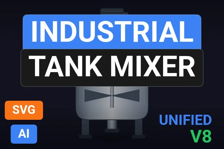 Industrial Tank Mixer: serbatoio SVG dinamico gratis per WinCC Unified e WinCC V8, miniatura del catalogo