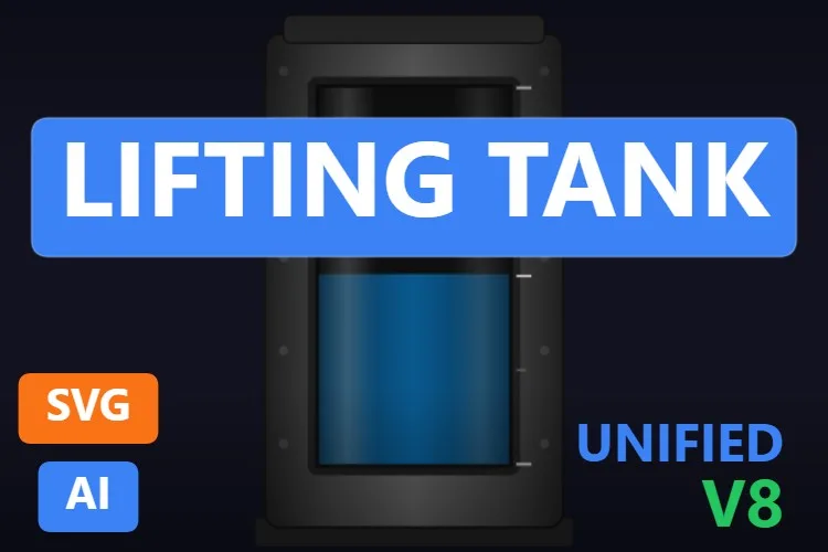 Lifting Tank: serbatoio SVG dinamico gratis per WinCC Unified e WinCC V8, miniatura del catalogo
