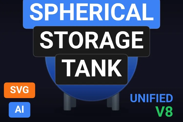 Spherical Storage Tank: serbatoio SVG dinamico gratis per WinCC Unified e WinCC V8, miniatura del catalogo