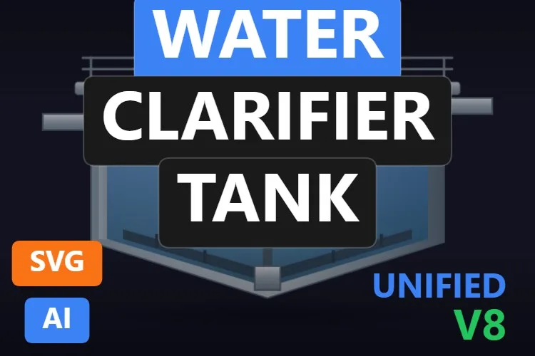 Water Clarifier Tank: serbatoio SVG dinamico gratis per WinCC Unified e WinCC V8, miniatura del catalogo