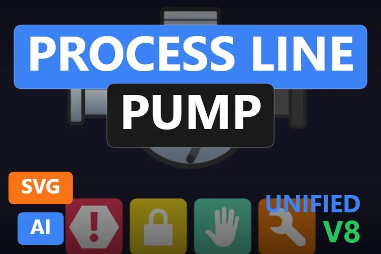 Process Line Pump: pompa SVG dinamica gratis per WinCC Unified e WinCC V8, miniatura del catalogo