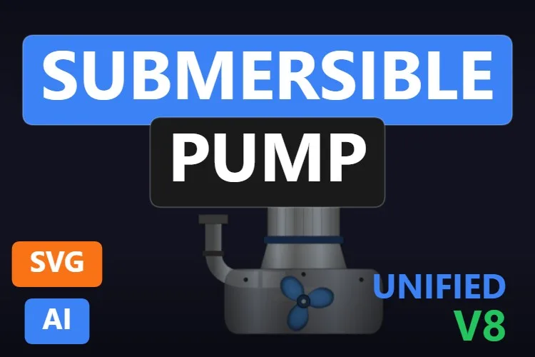 Submersible Pump: pompa SVG dinamica gratis per WinCC Unified e WinCC V8, miniatura del catalogo