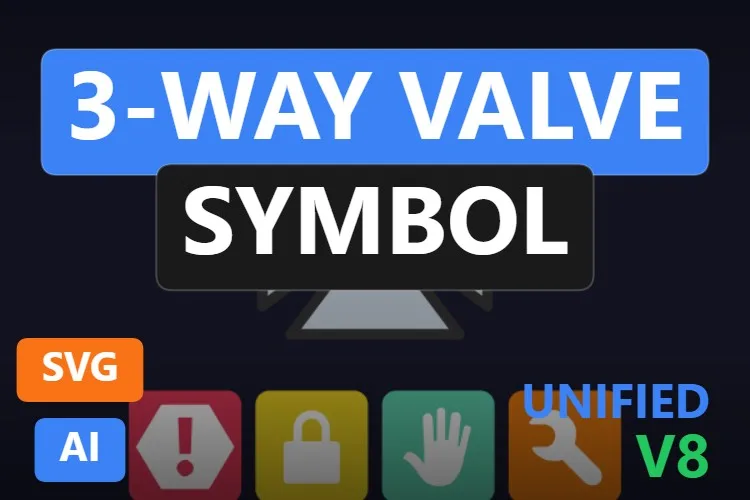 3-Way Valve Symbol: free dynamic SVG valve for WinCC Unified and WinCC V8, catalogue thumbnail