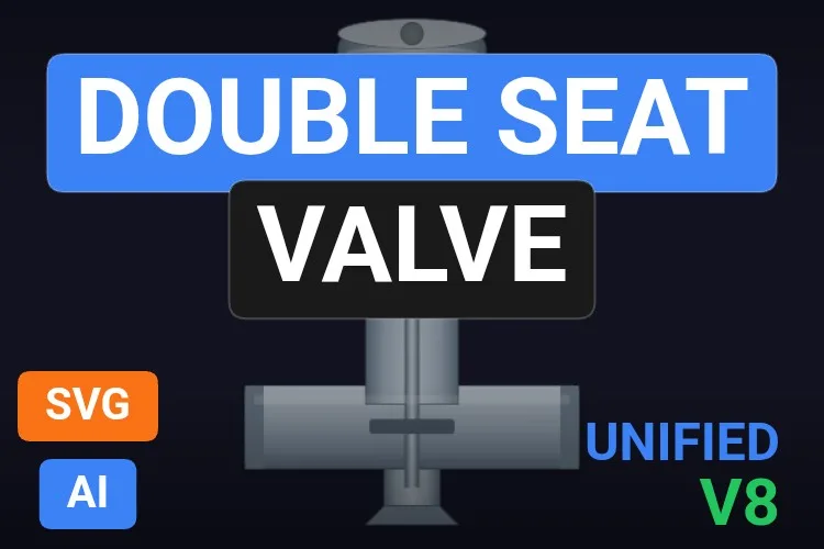 Double Seat Valve: free dynamic SVG valve for WinCC Unified and WinCC V8, catalogue thumbnail