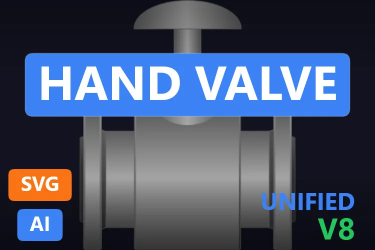 Hand Valve: free dynamic SVG valve for WinCC Unified and WinCC V8, catalogue thumbnail
