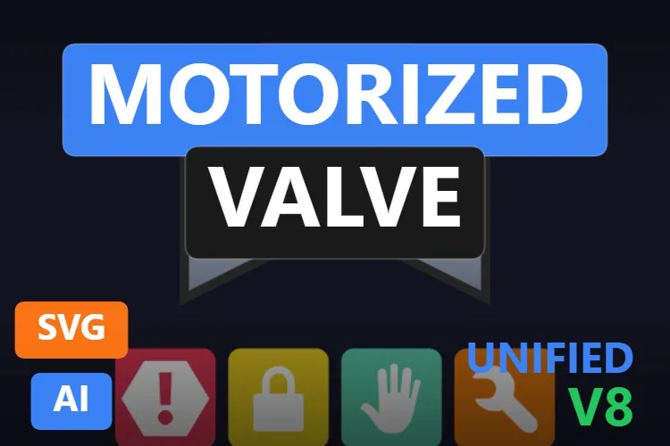 Motorized Valve: free dynamic SVG valve for WinCC Unified and WinCC V8, catalogue thumbnail