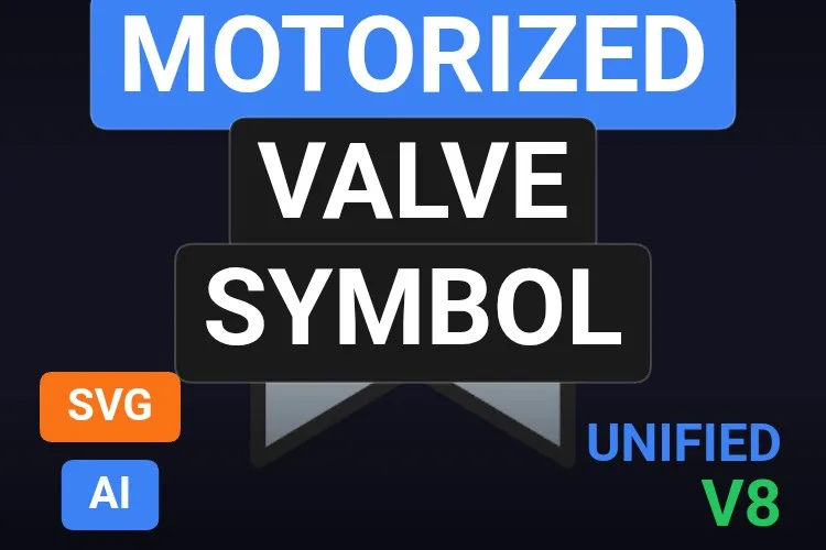 Motorized Valve Symbol: free dynamic SVG valve for WinCC Unified and WinCC V8, catalogue thumbnail