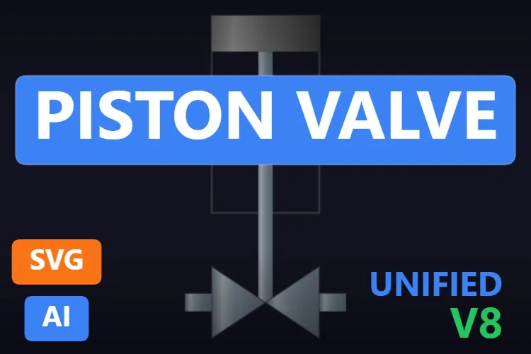 Piston Valve: free dynamic SVG valve for WinCC Unified and WinCC V8, catalogue thumbnail