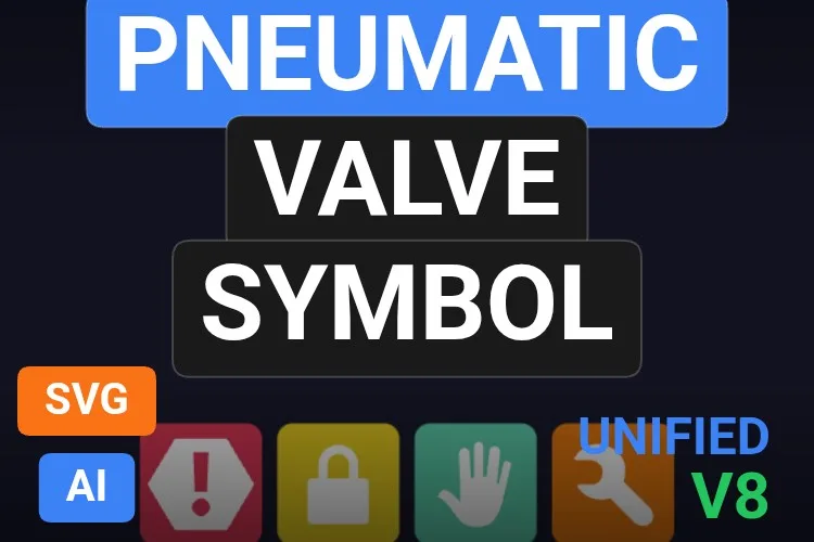 Pneumatic Valve Symbol: free dynamic SVG valve for WinCC Unified and WinCC V8, catalogue thumbnail