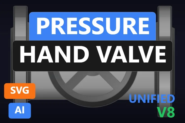 Pressure Hand Valve: free dynamic SVG valve for WinCC Unified and WinCC V8, catalogue thumbnail