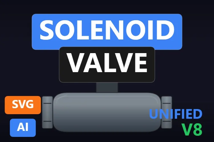 Solenoid Valve: free dynamic SVG valve for WinCC Unified and WinCC V8, catalogue thumbnail